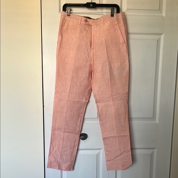 🆕 Todd SnyderMen's Pink Nectar Linen Pants 31x30